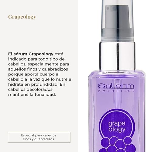 SALERM Grapeology Biokera Natura - Aceite Pepita de Uva - Reparador de Puntas - para Cabellos Secos y Dañados - Antioxid