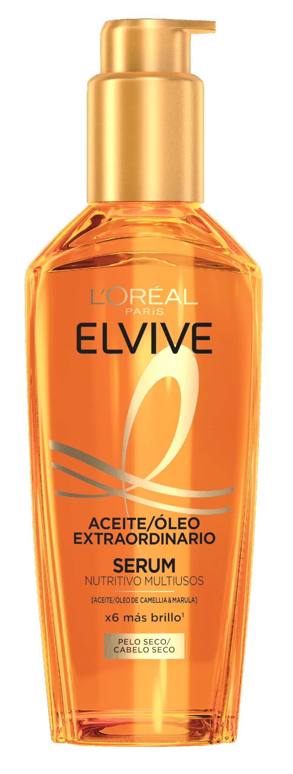  L'Oréal Paris Aceite Tratamiento Sublimador Para El Cabello Seco, Para Pelo Seco, Elvive Aceite Extraordinario, 100 ml
