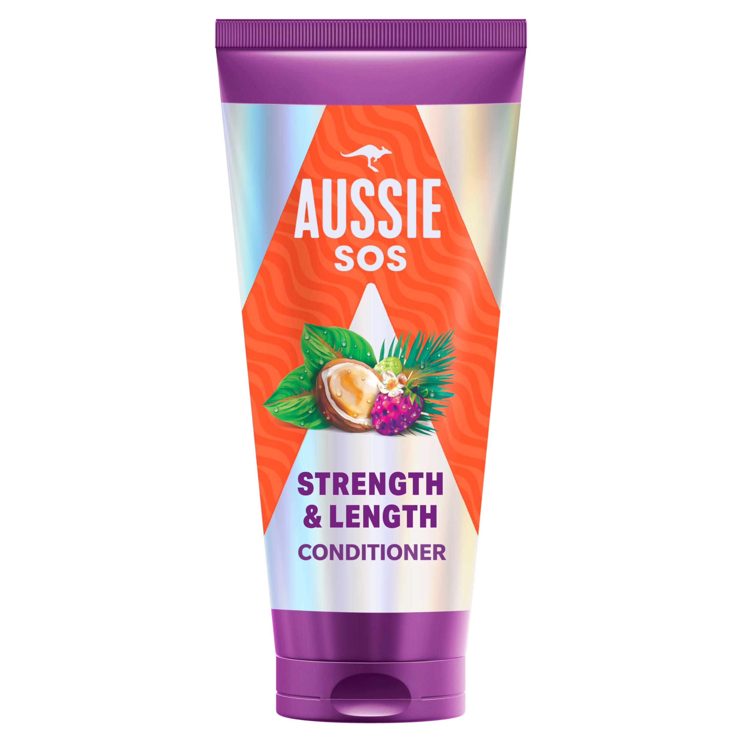 Aussie SOS Strength & Length Acondicionador 200ml para pelo largo, débil y quebradizo. Nutre el cabello fragil y ayuda a